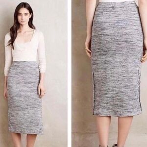 Anthropologie Maeve Heather Gray Pencil Skirt